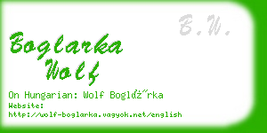 boglarka wolf business card